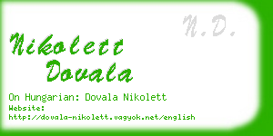 nikolett dovala business card